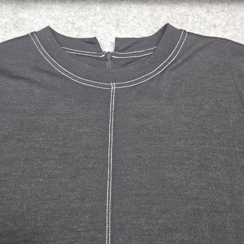 Women's RAMBLERS WAY Wool Trina Dress Lightweight Jersey Knit Fitted Black Large - Picture 3 of 9